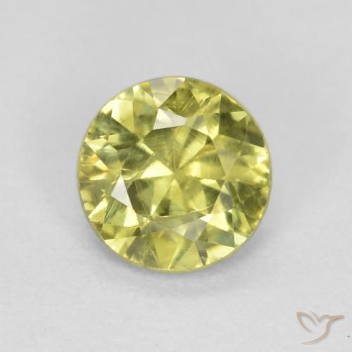 0.48ct Naturel Jaune verdâtre clair Grenat Grossularite, Tour, VS-SI