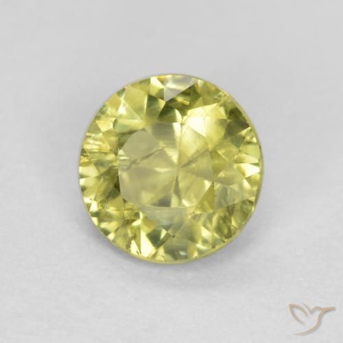 Grenat Grossularite Jaune verdâtre clair naturelle Tour, 0.48 ct, VS-SI