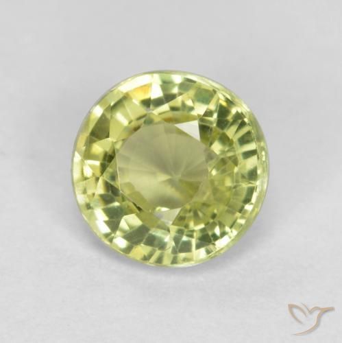 Grenat Grossularite Vert jaunâtre naturelle Tour, 0.51 ct, VS