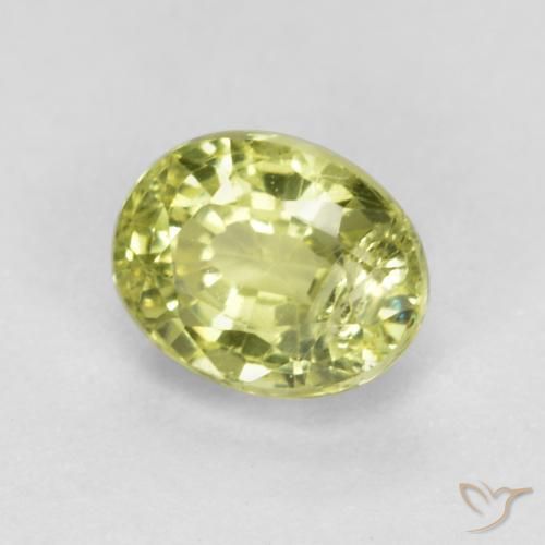 Grenat Grossularite Jaune citron naturelle Coupe ovale, 0.50 ct, VS-SI