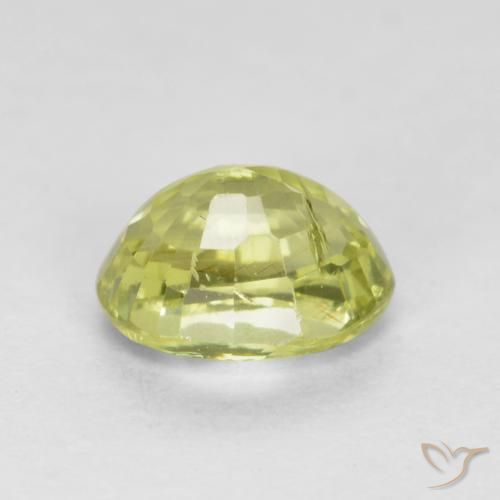 Grenat Grossularite Jaune citron naturelle Coupe ovale, 0.50 ct, VS-SI