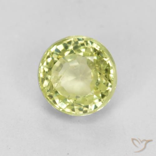 0.54ct Naturel Jaune verdâtre Grenat Grossularite, Tour, VS-SI