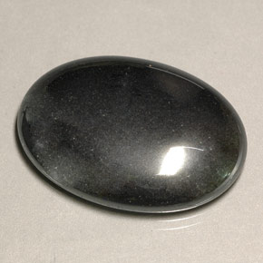 Hématite gris naturelle coupe ovale, 55,74 ct, opaque