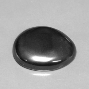 Hématite gris naturelle coupe ovale, 34,19 ct, opaque