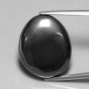 Hématite gris naturelle coupe ovale, 34,19 ct, opaque