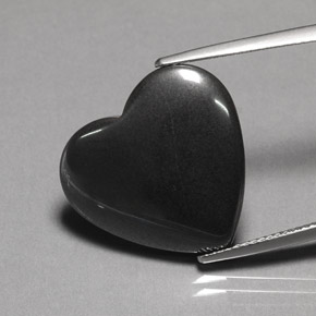 Hématite gris naturelle forme de coeur, 22,95 ct, opaque
