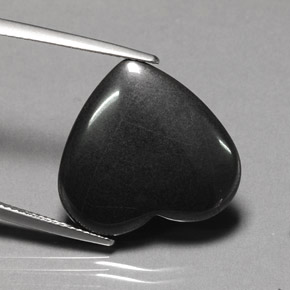 Hématite gris naturelle forme de coeur, 23,13 ct, opaque