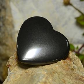 Hématite gris naturelle forme de coeur, 23,71 ct, opaque