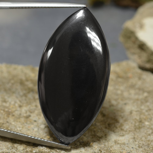 Hématite Gris foncé naturelle Marquise, 44.75 ct, Opaque