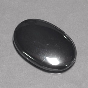Hématite gris naturelle coupe ovale, 31,89 ct, opaque