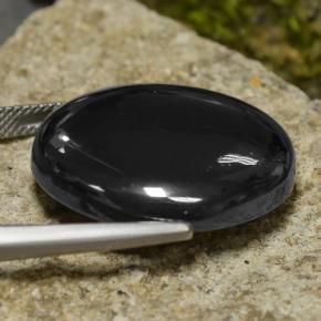 Hématite gris foncé naturelle coupe roude, 57,22 ct, opaque