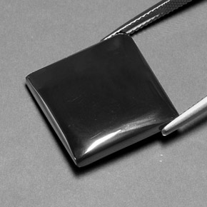 Hématite Noir Gris naturelle Baquette, 27.88 ct, Opaque