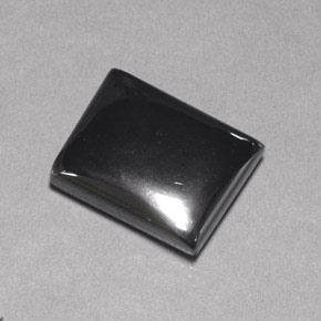 Hématite gris naturelle baguette, 30,02 ct, opaque