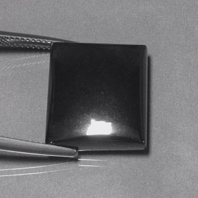 Hématite Noir Gris naturelle Baquette, 29.22 ct, Opaque