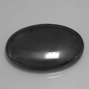 Hématite gris naturelle coupe ovale, 54,54 ct, opaque