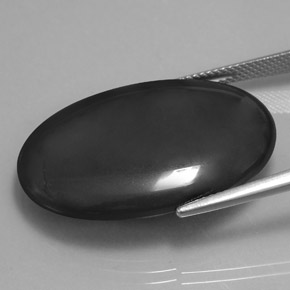 Hématite gris naturelle coupe ovale, 54,54 ct, opaque