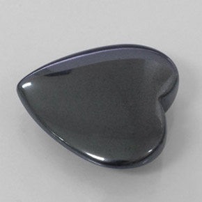 Hématite gris naturelle forme de coeur, 23,42 ct, opaque