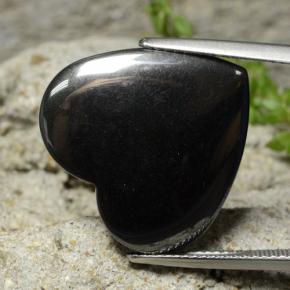 Hématite Gris foncé naturelle Forme de coeur, 25.82 ct, Opaque