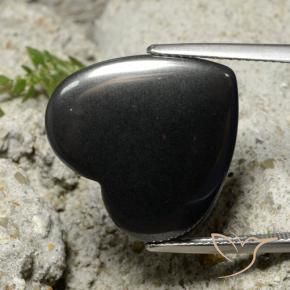 Hématite Gris foncé naturelle Cœur, 23.25 ct, Opaque