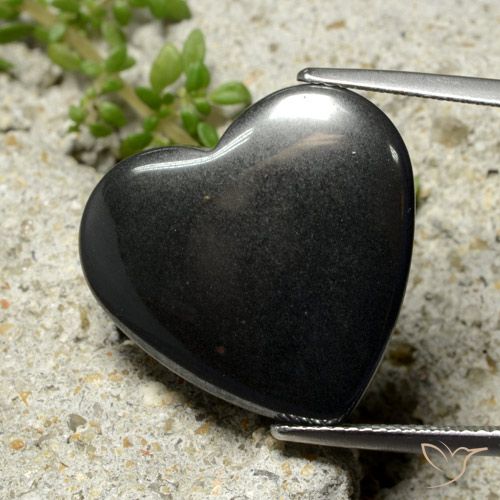 23.57ct Naturel Gris foncé Hématite, Cœur, Opaque