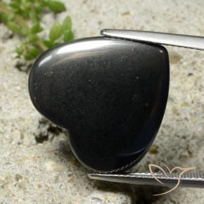 Hématite Gris foncé naturelle Cœur, 23.57 ct, Opaque