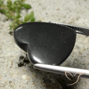 Hématite Gris foncé naturelle Cœur, 23.57 ct, Opaque