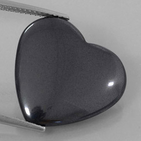 Hématite gris naturelle forme de coeur, 23,01 ct, opaque