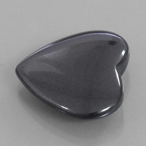 Hématite gris naturelle forme de coeur, 23,01 ct, opaque