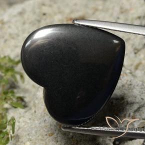 Hématite Gris foncé naturelle Cœur, 23.50 ct, Opaque