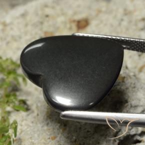 Hématite Gris foncé naturelle Cœur, 23.50 ct, Opaque