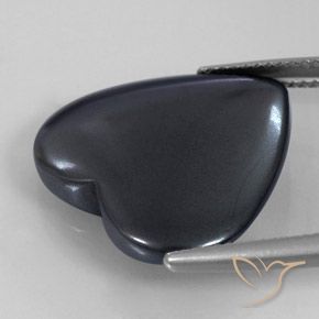 Hématite Noir Gris naturelle Cœur, 22.83 ct, Opaque