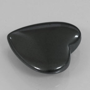 Hématite gris naturelle forme de coeur, 23,17 ct, opaque