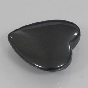 Hématite gris naturelle forme de coeur, 22,90 ct, opaque