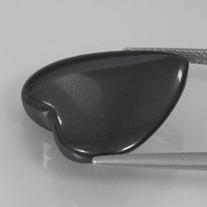 Hématite gris naturelle forme de coeur, 22,90 ct, opaque