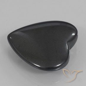 Hématite Gris foncé naturelle Cœur, 22.91 ct, Opaque
