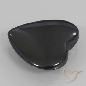 Hématite Noir Gris naturelle Cœur, 23.32 ct, Opaque