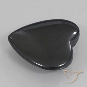 Hématite Gris moyen naturelle Cœur, 22.84 ct, Opaque