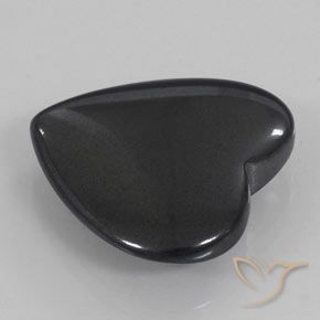 Hématite Gris foncé naturelle Cœur, 22.57 ct, Opaque