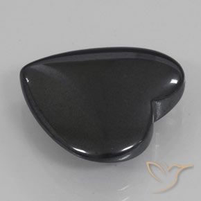 Hématite Gris foncé naturelle Cœur, 22.86 ct, Opaque