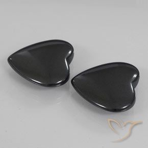 46.20ctw Naturel Gris foncé Hématite, Cœur, Opaque