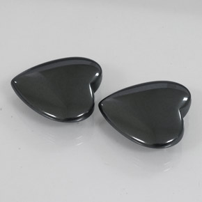 Achetez naturel 46.94ct Noir Gris Hématite gems, Forme de coeur, En provenance Brésil chez GemSelect. En stock, livraison internationale!