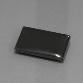 Hématite gris naturelle baguette, 27,19 ct, opaque