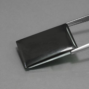 Hématite gris naturelle baguette, 27,19 ct, opaque