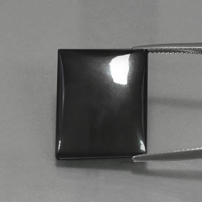 Hématite Noir Gris naturelle Baquette, 29.56 ct, Opaque