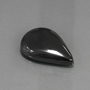 Hématite gris naturelle en forme de poire, 36,01 ct, opaque