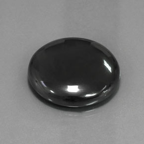 Hématite Noir Gris naturelle Coupe roude, 52.97 ct, Opaque