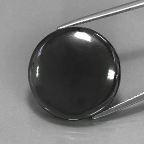 Hématite gris naturelle coupe roude, 49,41 ct, opaque