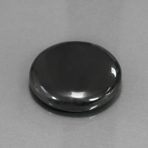 Hématite gris naturelle coupe roude, 49,41 ct, opaque