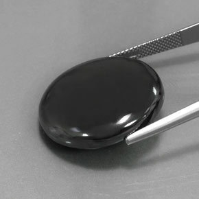 Hématite gris naturelle coupe roude, 49,41 ct, opaque