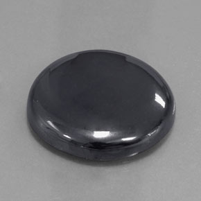 Hématite Noir Gris naturelle Coupe roude, 43.76 ct, Opaque